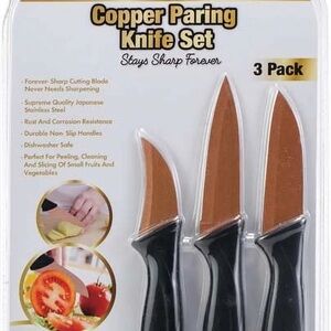 3-piece Copper Paring Knife Set